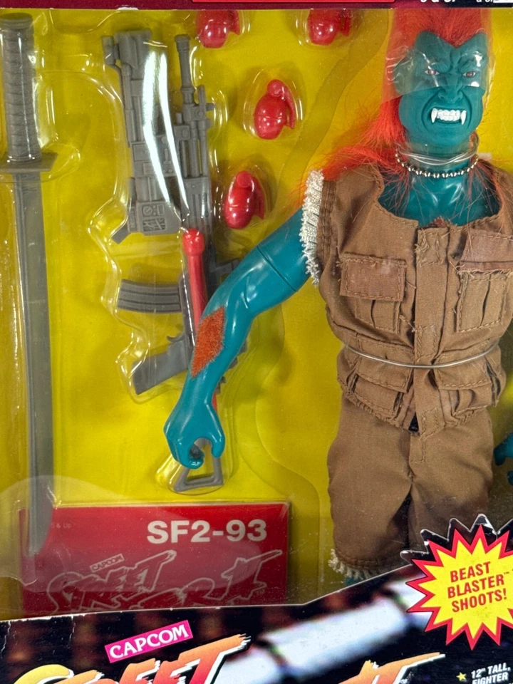 GI Joe Street Fighter II Blanka 12" Figure 1993 Hasbro NIB Beast Blaster Capcom - Image 3 of 4