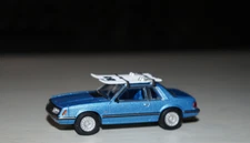 1981 FORD MUSTANG GHIA '81 BLUE W/SNOW SKIS 5.0 FOXBODY GREENLIGHT RUBBER TIRES