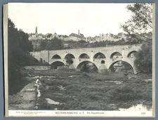 Germany, Rothenburg, Die Doppelbrücke Vintage Print.  Silver Print 1