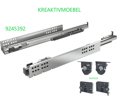 Hettich Quadro 4D V6 500 mm, integrierter Dämpfung 9245392, Schnaepper 9247529