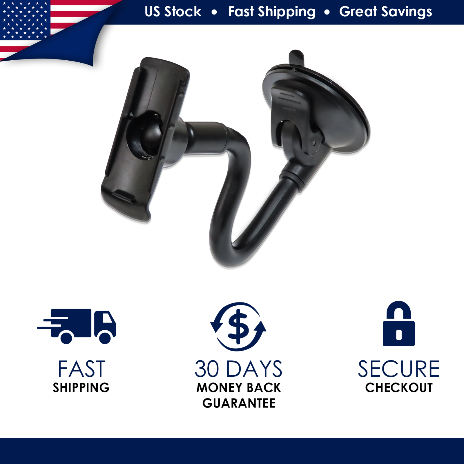 Car Windshield Flexible Suction Mount For Garmin GPSMAP 86i 86s 86sc