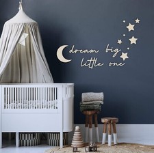 Dream Big Little One Wooden Wall Decoration Art Nursery Kids Baby Room Children