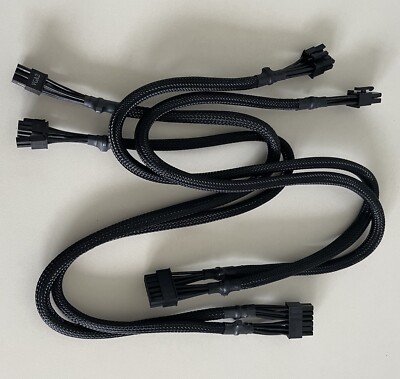 2-6-8 Pin to 12 Pin Graphics Video Card Power Supply Cable VGA2 VGA3 Lot 2 Cords