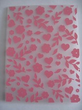 NEW BACKGROUND EMBOSSING FOLDER  HEARTS  FLOWERS  Birthday  Valentine's Day