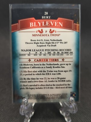 2011 Topps Tier One - Bert Blyleven #28 Blue Tier Four /199 for 