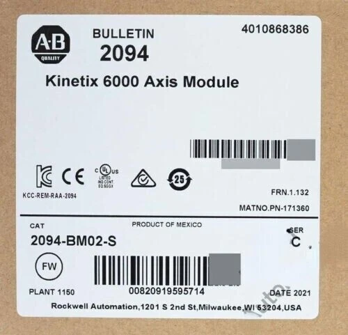 A-B 2094-BM02-S Kinetix 6000 Axis Module 2094BM02S Surplus Sealed - Picture 1 of 1