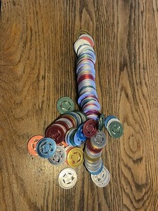 Vintage Harvard Standard Roll of Multi Colored Metal Typer Token Coins NOS