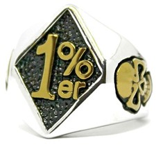 1 er One Percent, Solid, Outlaw Motorcycle Biker Ring Sz 8,9,10,11,12,13,14,15