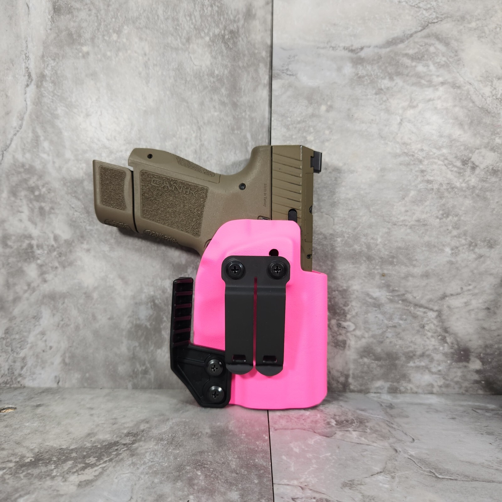 Customizable Hot Pink IWB Holster with Mono Block and Claw for Your Model