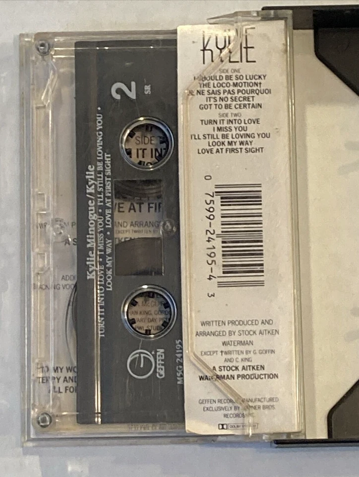 Kylie Kylie Monogue Cassette Tape Geffen M5G 24195 Foto 3 de 3