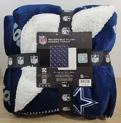 Dallas Cowboys NFL Team Sherpa Plaid Throw 50x60 main image 0