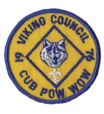 1976 Viking Council Cub Pow Wow BSA Patch BL Bdr. [VA-4405]