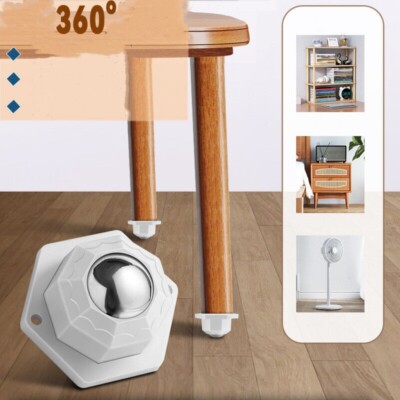 Neu 4 Stück Selbstklebende Mini Rollen Universal 360° Möbel Schwenkrolle