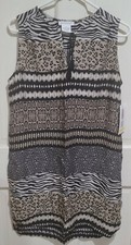 NWT beachlunchlounge Multicolored Animal Print Sleeveless Pull Over Shift Dress