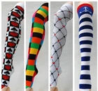 Over knee emo punk rock skull skeleton alternative socks thigh high festival