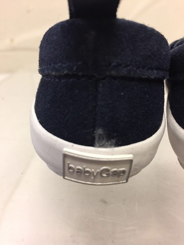 Baby Gap Blue Suede Penny Loafers Sz 3-6M Boat Shoes Toddler - Picture 6 of 8