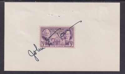 John Tower (1925-1991), US Senator from Texas, signed Texas stamp on card