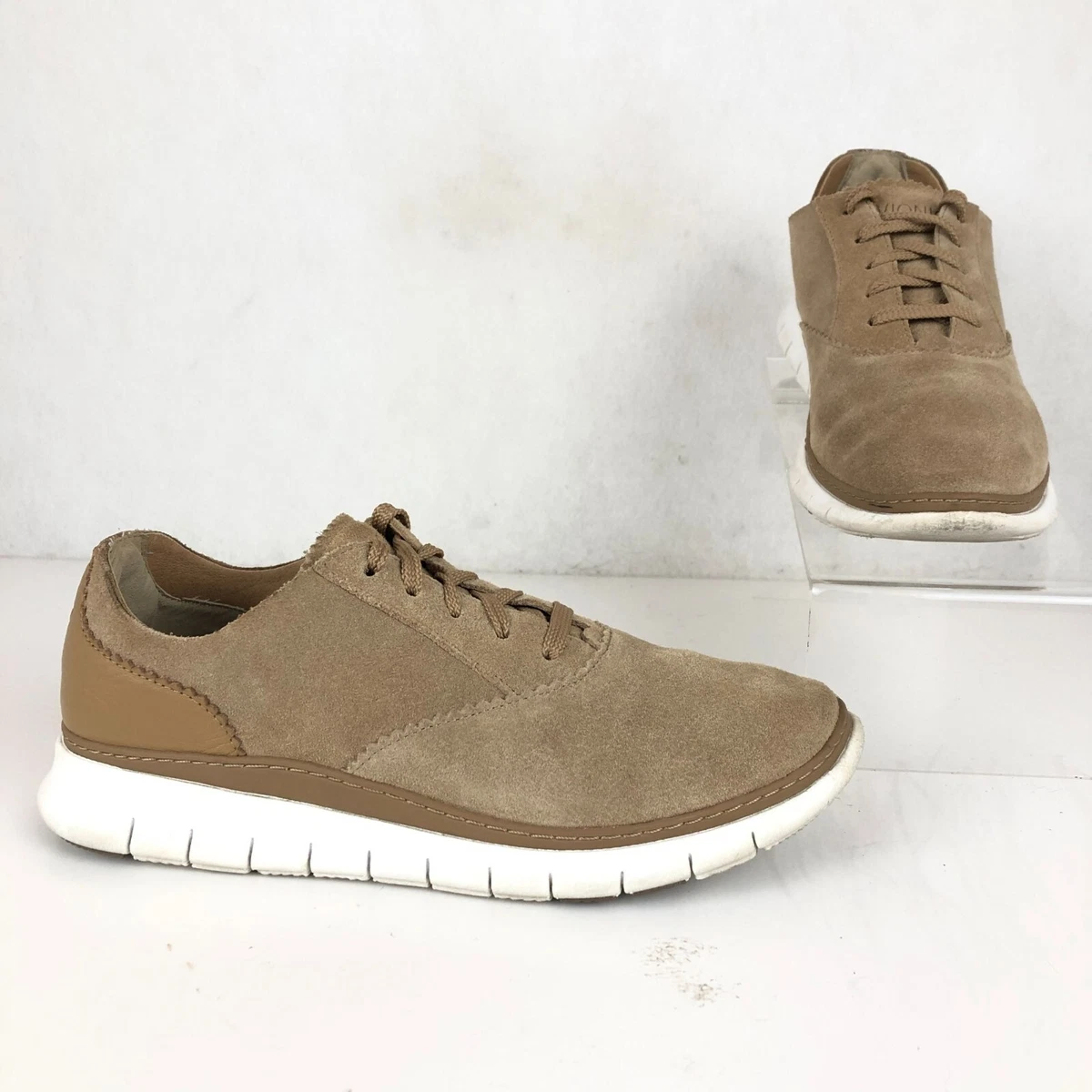 Vionic Women s Size 7 Taylor Tan Lace Up Low Top Lightweight