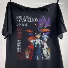 Vintage Evangelion anime short sleeve black color shirt KV28666