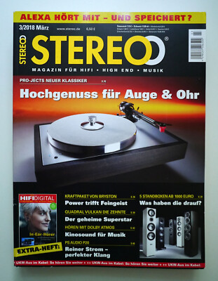 Stereo März 2018 03/18 Hifi Highend Zeitschrift Pro-Ject PS Audio Bryston