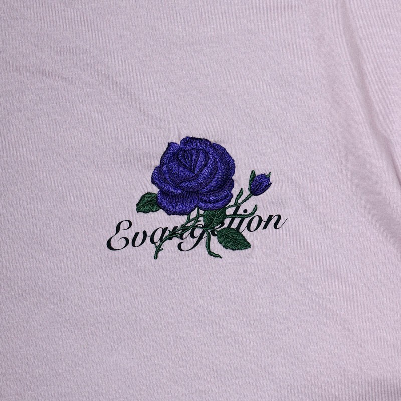 evangelion RADIO EVA A224 EVA-01 Flower Embroidery T-Shirt β