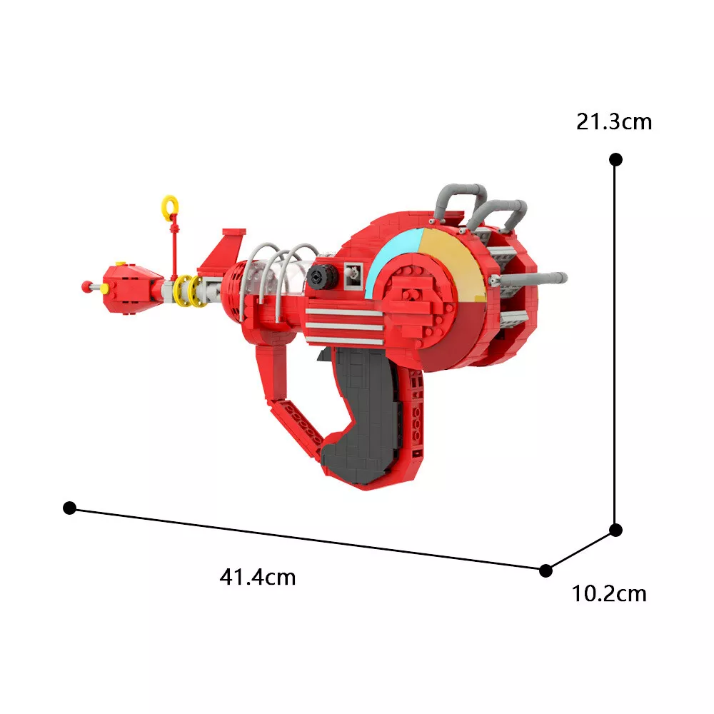 Red Ray Gun Model 680 Pieces in Video Game 680 Pieces Building Toys for Kids