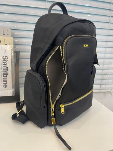 TUMI Voyageur Celina Backpack Black Travel, Business New gold zip outlet - Picture 5 of 6