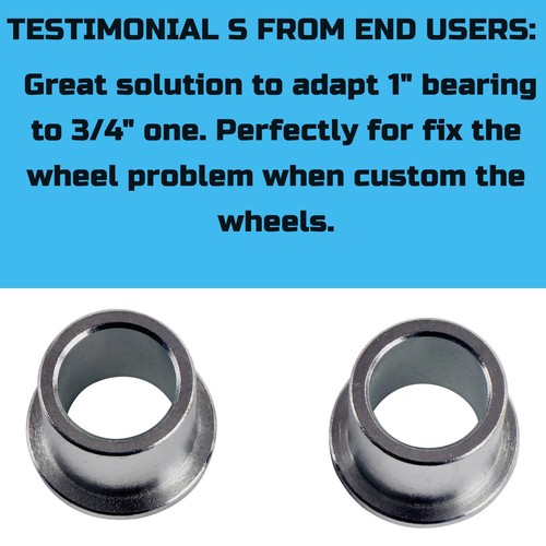 Rear & Front Wheel Bearing Reducers 1" to 3/4" Axle Reducer Spacers for Harley - Picture 7 of 7