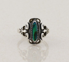 Sterling Silver Abalone Ring Size 5 3/4