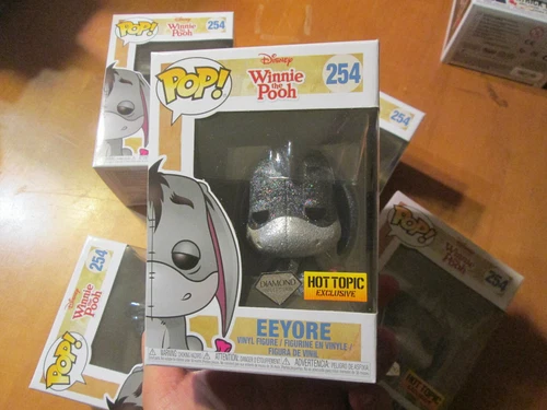 FUNKO POP DISNEY WINNIE THE POOH EEYORE # 254 DIAMOND COLLECTION HOT TOPIC