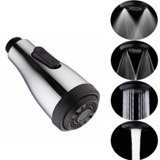 4 Modes Kitchen Faucet Pull Down Sprayer Nozzle Pull Out Sink Spray Head Chrome
