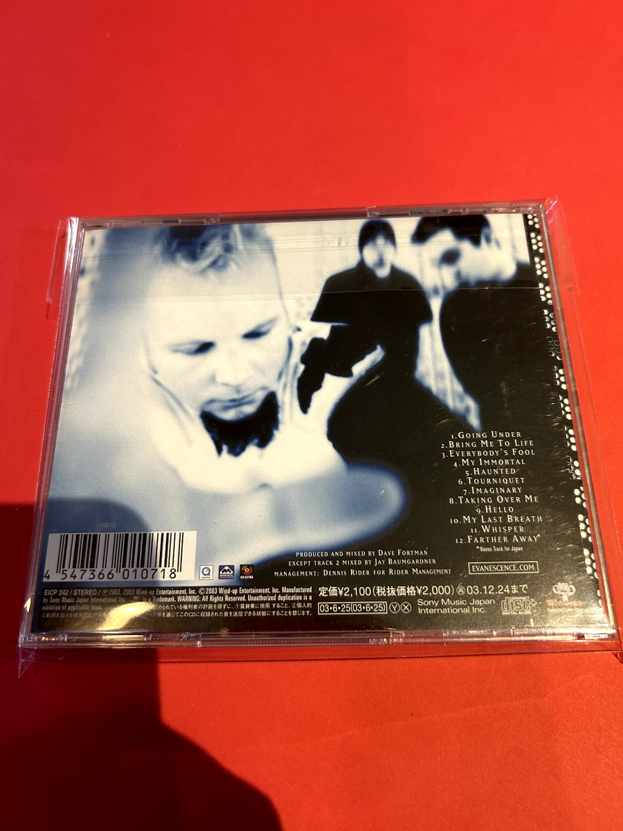 Evanescence – Fallen Japan Edition Release authentic CD (EICP-242