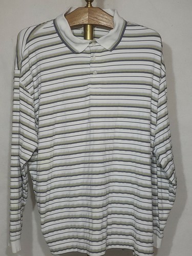 Coolibar Mens Coppitt UPF 50+ Long Sleeve Polo Sz XLarge Striped 95%Nylon - Picture 3 of 8