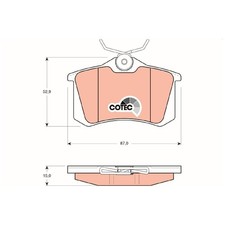 Satz Bremsbeläge Bremsklötze hinten für VW Corrado 53I Golf 2 19E 3 1H1 | 238