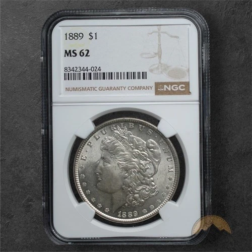 1889 Morgan Silver Dollar $1 - MS62 NGC - Philadelphia