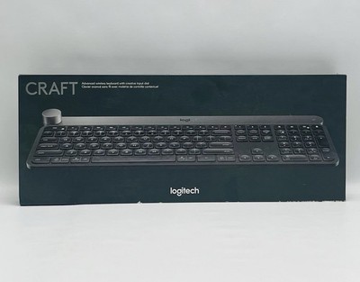 Logitech Craft Wireless Bluetooth Backlit Keyboard Creative Dial Tested NO USB