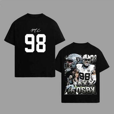 Raider Nation Outfit Maxx Crosby 98 Cotton Hoodie T-Shirt