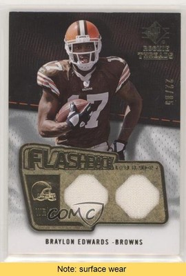 2008 SP Rookie Threads Octagon Diamond Pattern 22/85 Braylon Edwards READ 4u7