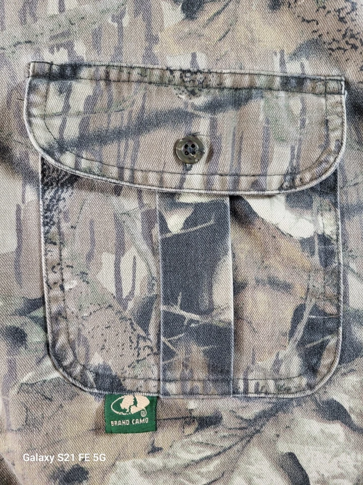 Mossy Oak Brand Camo Hunting Shirt Mens 3XL Break Up Pattern Flap Pockets Button - Image 4 of 4