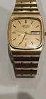 Vintage Men's Seiko SQ 8123-5259 Gold Tone Quartz Day Date Watch New Battery