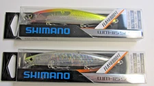 Lot of 2 Shimano World Minnow FLASH BOOST Jerkbait (WM115SPSA and WM115SPCL)