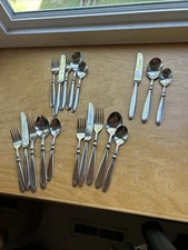 Cambridge Townhouse Glossy 3/5 Pc Sets + Stainless Flatware Forks Knives Spoons