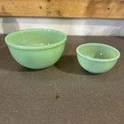 (2) Vintage Fire King Oven Ware  7" 4.75” Jadeite   Mixing Bowl Lot