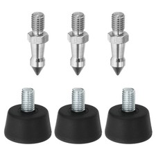 3Sets M8 Thread Tripod Spike and Rubber Tripod Feet Mount Adapter