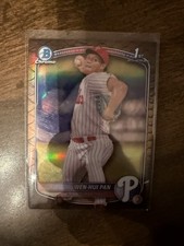 2025 Bowman - Chrome Prospects Wen-Hui Pan #BCP-6 Reptilian Refractor (RC)