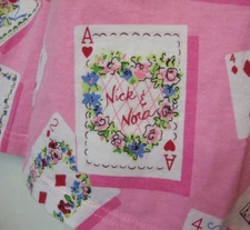 Nick & Nora Sleepwear Nightgown Pajamas PJs Pink Playing Cards sz Large
