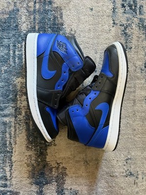 JORDAN 1 MID MENS SIZE 7.5 (hyper Royal tumbled leather)
