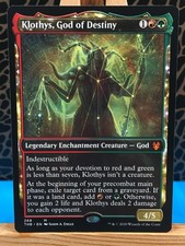MTG - Klothys, God of Destiny. Theros: Beyond Death. Mythic - Showcase — God.