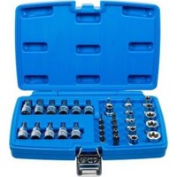 BGS BIT-STECKSCHLÜSSELSATZ Tx T10-T60 E-PROFIL E4-E20 3/8 Zoll 34-TLG | 5021