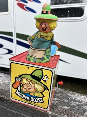 Vintage 1971 Mattel Jack-In-The-Box Mother Goose Bo Peep Sixpence